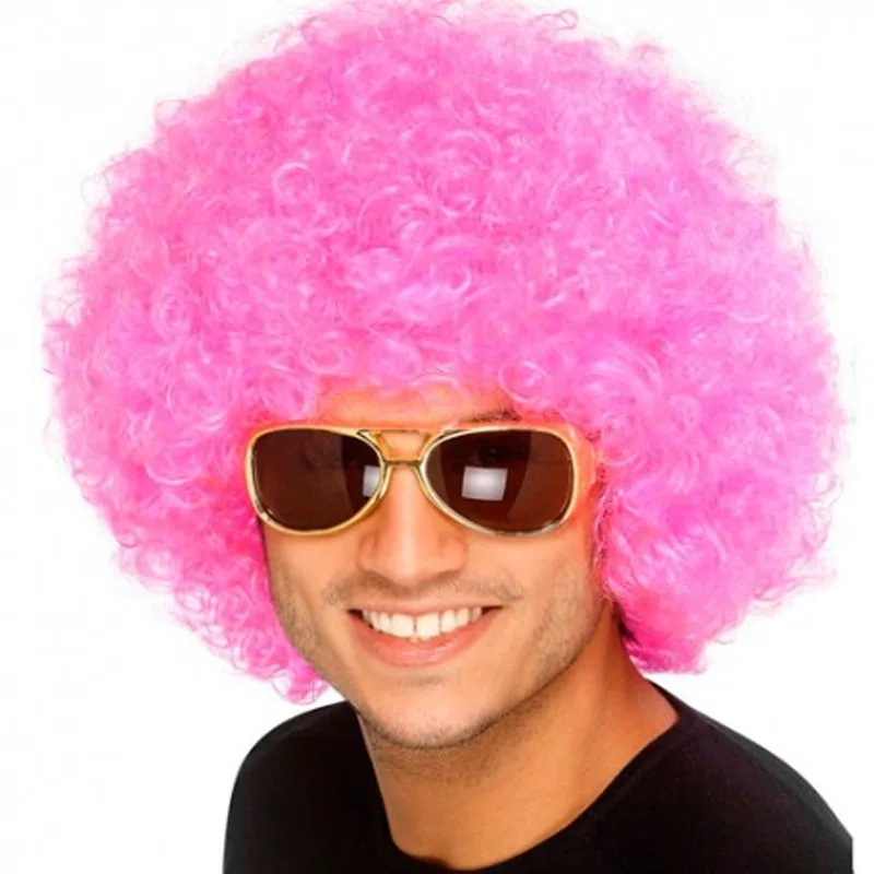 Peluca afro de color para fiestas y batucada