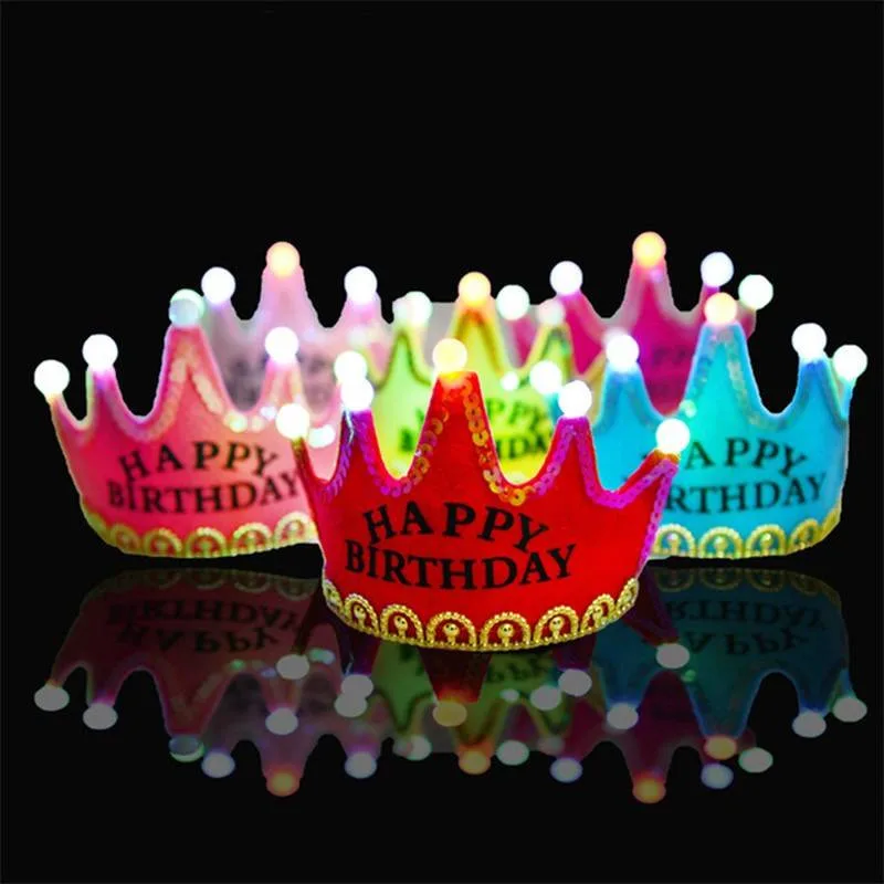Diadema corona Happy Birthday led